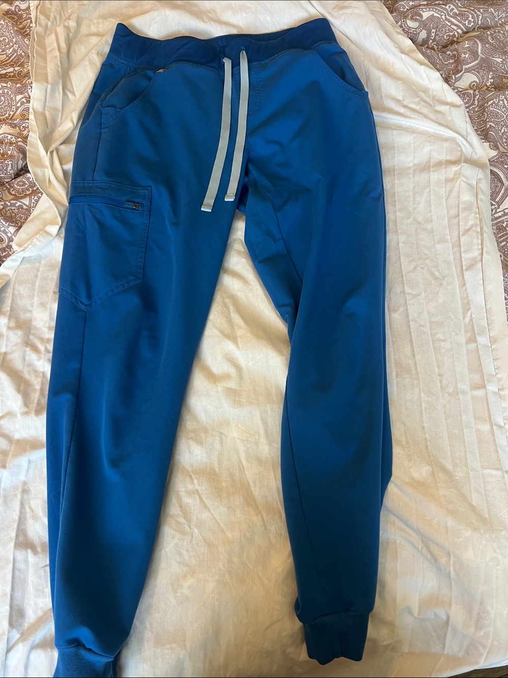 Figs Women's Teal Blue Drawstring Jogger Pants
